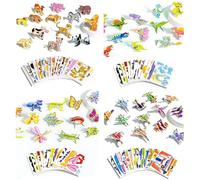 Puzzle educativo tridimensionale con cartoni animati per bambini, set di rompicapi 3D intelligenti con animali, dinosauri, insetti, aerei, gioco fai-da-te, attività sensoriali e apprendimenti