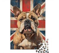 Puzzle EduGattoivo Da 1000 Pezzi in Legno Bulldog, Sfida Impossibile Per Tutte Le Età, Gioco Stimolante Per La Mente, Regalo Perfetto