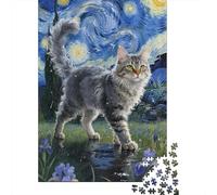 Puzzle EduGattoivo Da 1000 Pezzi in Legno Gato Gato Cornish Rex, Sfida Impossibile Per Tutte Le Età, Gioco Stimolante Per La Mente, Regalo Perfetto