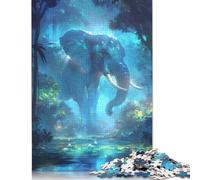 Puzzle "Elefante blu nella foresta" per adulti dai 18 anni in su, giochi educativi Upe, puzzle per bambini adulti, 520 pezzi (52x38 cm)
