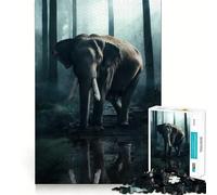 Puzzle "Elefante Mistico" per adolescenti, 1000 pezzi, gioco di logica, divertente e rilassante, opera d'arte dai contorni netti, da collezione (38x52cm)
