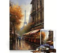 Puzzle Eleganza parigina Francia per ragazzi, 1000 pezzi, stimola la memoria, rilassante, divertente, da assemblare, (50x75cm)