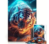Puzzle elettrico a forma di tigre da 1000 pezzi per ragazzi, gioco per sviluppare le capacità cognitive, divertimento casual, design elegante da assemblare, regalo 38x52cm