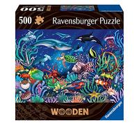 WOODEN ravensburger PUZZLE da 500 pezzi UNDER THE SEA con 40 whimsies INSERTI SA