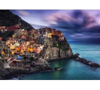 Puzzle Manarola al tramonto, Cinque Terre, Italia 1000 pezzi