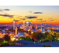 Puzzle ENJOY Santa Sofia al tramonto, Istanbul, 1000 pezzi