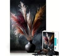 Puzzle "Erba della pampa in vaso scuro" per ragazzi, 1000 pezzi, gioco di intelletto, evasione rilassante, taglio di qualità, regalo stagionale (38x52cm)
