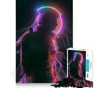Puzzle "Esplosione al Neon" da 1000 pezzi per adulti, stimola la memoria, divertimento al chiuso, assemblaggio di motivi, regalo di Natale (38x52cm)