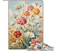 Puzzle estivi con fiori di campo per adulti e adolescenti, puzzle impegnativi e difficili, ideali come regalo per tutta la famiglia (26x38cm)