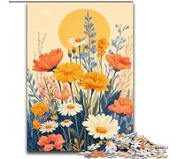 Puzzle estivo con fiori selvatici da 1000 pezzi per adolescenti, regalo di gioco stimolante, ideale come regalo per tutta la famiglia (26x38cm)