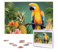 Puzzle estivo pappagallo ananas uccello puzzle 1000 pezzi puzzle in legno puzzle personalizzato immagine puzzle puzzle personalizzato per matrimonio adulto