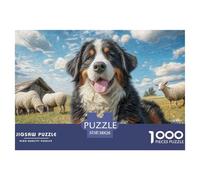 Puzzle Estremamente Sfidante 1000 Pezzi - Cane Bernese alla Fattoria di Montagna, Decorazione Interna e Regalo 38x26cm