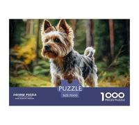 Puzzle Estremo Difficile 1000 pezzi per Adulti Cane Domestico - Terrier Seta in Radura Forestale, Antistress, Idea Regalo, 70x50cm