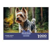 Puzzle Estremo Difficile 1000 pezzi per Adulti Cane Domestico - Terrier Seta in Radura Forestale, Antistress, Idea Regalo, 52x38cm