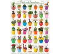Puzzle EUROGRAPHICS cactus e succulente, 1000 pezzi