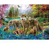 Puzzle EUROGRAPHICS Famiglia di lupi al lago XL 500 pezzi