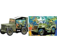 Puzzle in scatola di latta Jeep militare