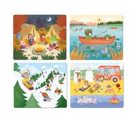 Puzzle Evolutivo Tema Vacanze Gioco Educativo in Legno Bambini dai 2 Anni | Difficoltà progressiva adattata | illustrazioni estive colorate | sviluppa motricità fine e logica | idea regalo ludica oggi