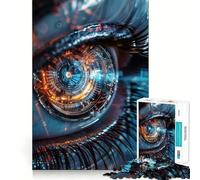 Puzzle EYE AI da 1000 pezzi per adolescenti, rompicapo, attività per la casa, taglio premium, articolo regalo di Babbo Natale 38x52cm