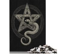 Puzzle fai da te a forma di serpente pentagrammato, puzzle di cartone premium per donne, uomini e bambini, regalo per la festa della mamma, 1000 pezzi (38x26 cm)