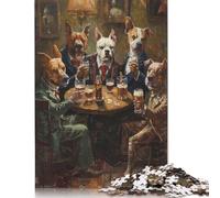 Puzzle fai da te "Birra in una taverna" per cani, puzzle di cartone di alta qualità per donne, uomini e bambini, regalo per la festa della mamma, 1000 pezzi (75x50 cm)