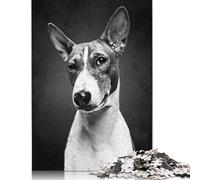 Puzzle fai da te con cane dalla faccia nera, puzzle rettangolare in carta per bambini o bambine, regalo di compleanno 1000 pezzi (26x38 cm)