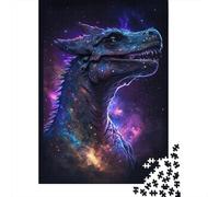 Puzzle fai da te con dinosauri della galassia, puzzle di cartone premium per donne e uomini, regali di Halloween, 300 pezzi (40x28 cm)