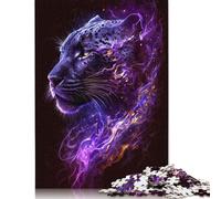 Puzzle fai da te con il volto di una pantera cosmica, puzzle di cartone premium per donne, uomini e bambini, regalo per la festa della mamma, 1000 pezzi (75x50 cm)