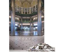 Puzzle fai da te della stazione di Tokyo, puzzle rettangolare in carta per regalo di compleanno per bambini o bambine, 1000 pezzi (38x26 cm)