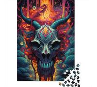Puzzle fai da te di mucca psichedelica colorata di The Future621, puzzle di cartone premium per donne, uomini, regali per bambini, 1000 pezzi (75x50 cm)
