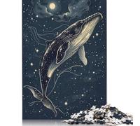 Puzzle fai da te di squalo balena cosmico, puzzle di cartone premium per donne, uomini e bambini, regalo per la festa della mamma, 1000 pezzi (26x38 cm)