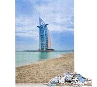 Puzzle fai da te Dubai, puzzle rettangolare in carta per bambini o bambine, regalo di compleanno 1000 pezzi (75x50 cm)