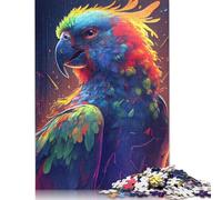 Puzzle fai da te "Il pappagallo chiacchierone", puzzle di cartone premium per donne, uomini e bambini, regalo per la festa della mamma, 1000 pezzi (26x38 cm)