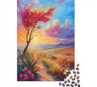 Puzzle fai da te in stile pittura a olio raffigurante spighe di grano ondeggianti al, 38x26 cm/1000 pezzi, adatto a adulti dai 14 anni in su e al pubblico in generale