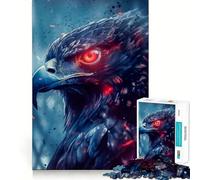Puzzle Falco dagli occhi rossi per adolescenti, 1000 pezzi, gioco di logica, rilassante, taglio preciso, (50x75cm)
