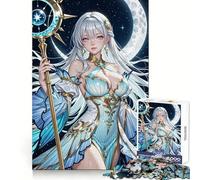Puzzle "Fanciulla Celeste" da 1000 pezzi per adolescenti,stimolante per la memoria e la tranquillità,con chiusura sicura,regalo perfetto (50x75cm)