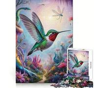 Puzzle fantasioso con colibrì, 1000 pezzi, per adulti, sfida mentale, attività rilassante, incastro perfetto, regalo per le vacanze (38x26cm)