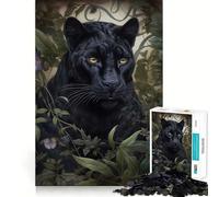 Puzzle fantasioso della Pantera Nera da 1000 pezzi,gioco stimolante per la mente,incastro perfetto,nessun pezzo si stacca,sfida interattiva per il cervello per la casa (50x75cm)