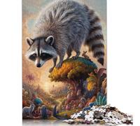 Puzzle fantasmagorico di procione, 1000 pezzi, puzzle di carta per adulti e adolescenti, gioco per famiglie, regali della vigilia di Natale, 38x26 cm/1000 pezzi