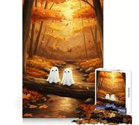 Puzzle "Fantasmi autunnali nella foresta" da 1000 pezzi per adolescenti,ideale per sviluppare capacità di ragionamento,favorire la calma e il relax,con tagli precisi,perfetto come regalo di compleanno