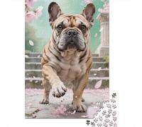 Puzzle Fantastico 1000 Pezzi, Bulldog francese in Legno, Crea Momenti Indimenticabili, Adatto A Tutti, Facile Da Assemblare, Confezione Elegante