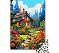 Puzzle Fantastico 1000 Pezzi, Casetta del villaggio montano in Legno, Crea Momenti Indimenticabili, Adatto A Tutti, Facile Da Assemblare, Confezione Elegante