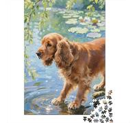 Puzzle Fantastico 1000 Pezzi, Springer spaniel inglese in Legno, Crea Momenti Indimenticabili, Adatto A Tutti, Facile Da Assemblare, Confezione Elegante