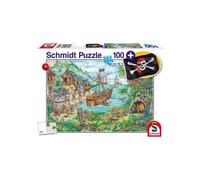 Puzzle Fantastico - SCHMIDT SPIELE - Nella baia dei pirati - 100 pezzi - Multicolore e verde