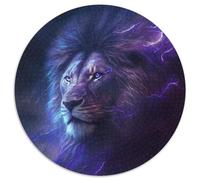 Puzzle fantasy a forma di leone per adulti, 1000 pezzi, in cartone, perfetto per decorare la casa o l'ufficio, ideale come regalo di Natale, 67,5x67,5 cm.