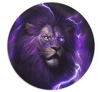Puzzle fantasy a forma di leone per adulti, puzzle da 1000 pezzi impegnativi, divertente per tutta la famiglia, perfetto per compleanni e feste, 67,5x67,5 cm.