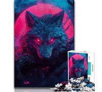 Puzzle fantasy a forma di lupo per adulti e adolescenti, difficili da completare ma divertenti e divertenti, regalo di compleanno, regali, decorazioni murali (50x75cm)