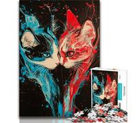Puzzle Fantasy Art Cat da 1000 pezzi per adolescenti, gioco per famiglie, antistress, sfida difficile, collezione di artisti, belle arti 50x75cm