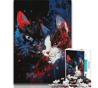 Puzzle Fantasy Art Cat Jigsaw Puzzle 1000 pezzi per adulti per età 14+ Gioco impossibile Il miglior regalo per adulti e adolescenti (50x75cm)