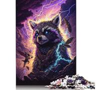 Puzzle fantasy art procione per adulti, giocattolo educativo, puzzle difficili per bambini dai 12 anni in su, regalo di Natale, 1000 pezzi (75x50 cm)